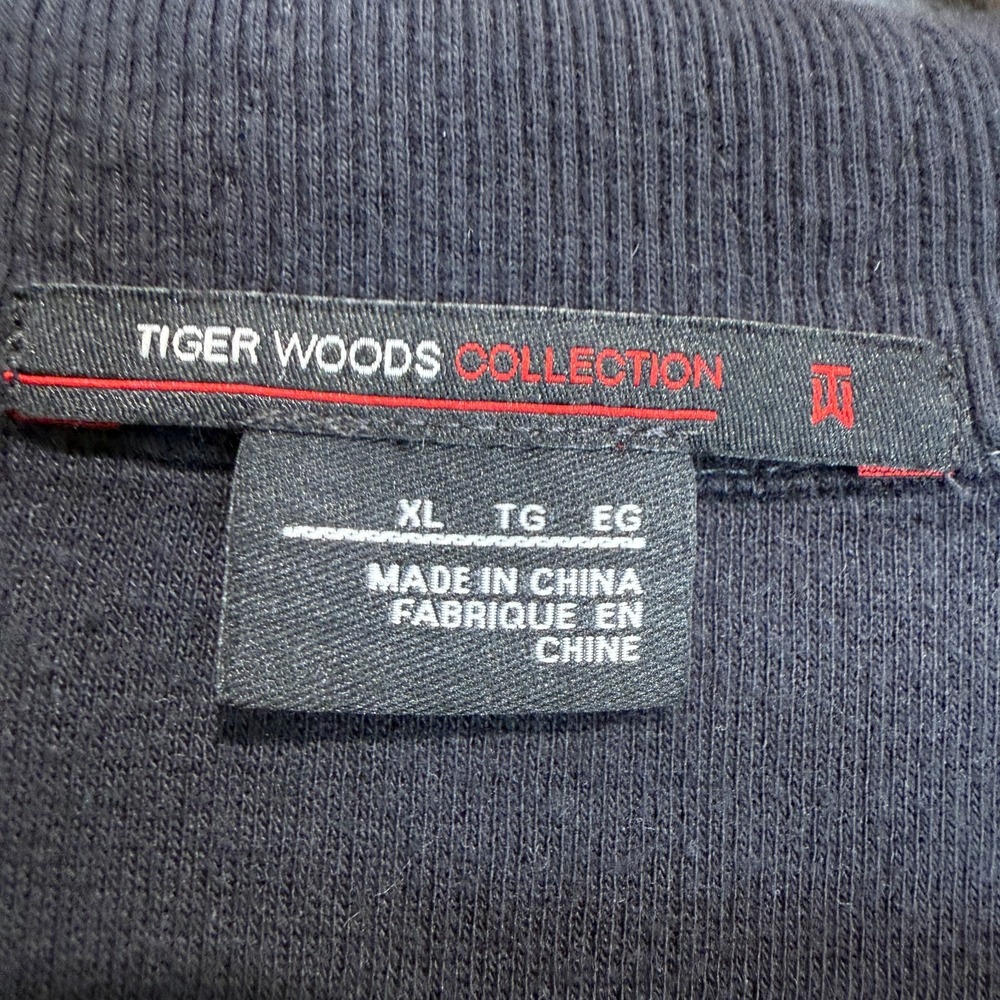 Tiger Woods Collection Quarter Zip Sweater Mens XL Gray Knit Mock Golf - Picture 5 of 13